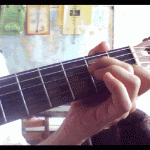 Am7 аккорд ля-минор септ на гитаре