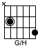 G/H аккорд соль мажор с басом си на гитаре