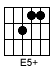 E5+ аккорд ми увеличенный